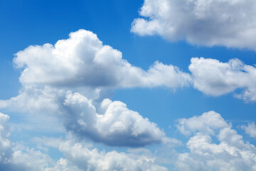 White clouds in blue sky