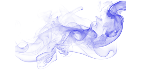 Ethereal blue smoke swirls a captivating dance of light and shadow on a stark black canvas Mystical