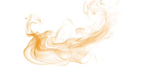 Golden smoke abstract art design on black background ethereal swirls wisps of light modern graphic