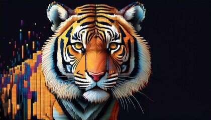 pixel art tiger generative ai
