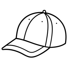 Simple Hat Silhouette Vector Illustration – Clean White Design
