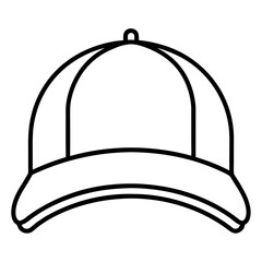 Simple Hat Silhouette Vector Illustration – Clean White Design