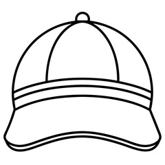 Simple Hat Silhouette Vector Illustration – Clean White Design