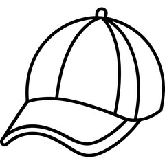 Simple Hat Silhouette Vector Illustration – Clean White Design