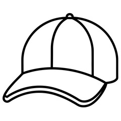 Simple Hat Silhouette Vector Illustration – Clean White Design