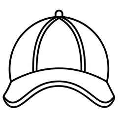 Simple Hat Silhouette Vector Illustration – Clean White Design