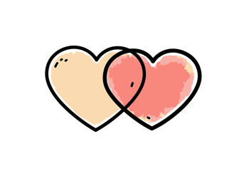 Intertwined Hearts: A Symbol of Love and Connection.