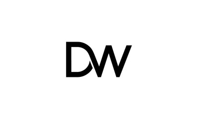 DW initial letters, monogram logo