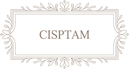 Cisptam logo design with floral border vector art for branding and decoration needs online