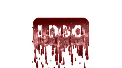 Blood Injury Dripping Wound Logo Reveal