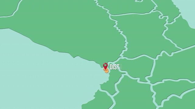 Mapa de Paraguay con división política resaltando el departamento Distrito capital