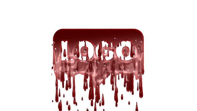 Blood Injury Dripping Wound Logo Reveal
