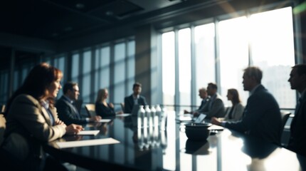 Fototapeta premium business people conference group meeting on city office building in background showing partnership success of business deal
