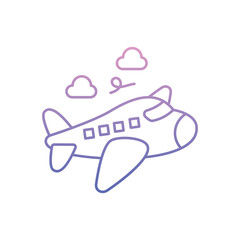 Airplane icon clean and modern vector illustration