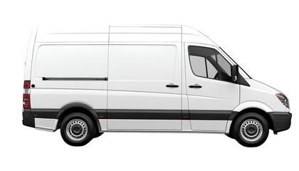 white van, side view, transparent