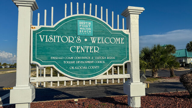 Destin fort walton beach welcome center sign