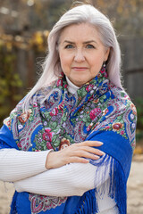 Portrait of an elderly woman - a villager