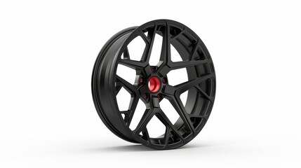 Obraz premium 3d rendered car wheels isolated on a clean white background for automotive design showcase