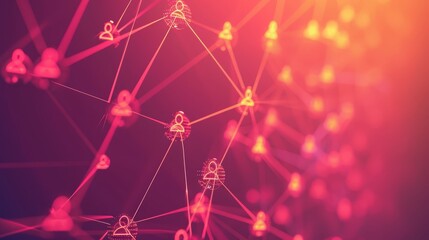 3d rendering of a social media network  people connected by lines symbolizing communication