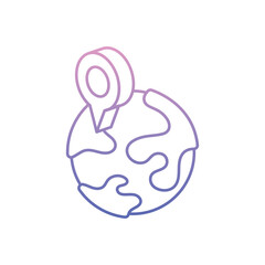 Globe icon clean and modern vector illustration