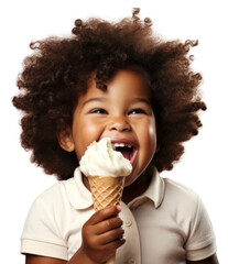 PNG Dessert eating cream happy.