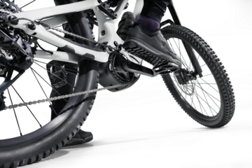 Sport Isolated objects. All mountain electric bicycle on transparent background.	