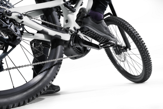 Sport Isolated objects. All mountain electric bicycle on transparent background.	