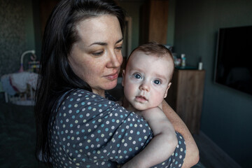 Portrait of a month old baby - baby girl