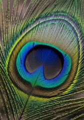 Peacock Feather Detail: Colorful Abstract Macro Texture