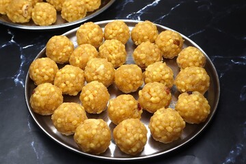 Boondi Ladoo Indian Sweet Dessert Food Photography Traditional Festive Mithai Diwali Wedding Celebration Treat