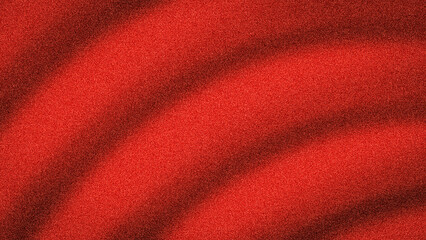 Intense 4K abstract background with dramatic shadow waves on a deep red to black gradient, enhanced by a heavy grainy blur texture for an emotional impact