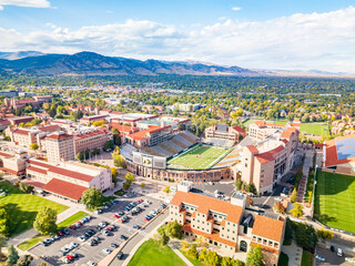 Naklejka premium Folsom Field on the University of Colorado campus is home to the Colorado Buffaloes football team.