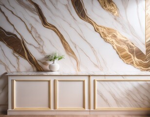 elegant marble wall featuring a sophisticated white and beige pattern adding a touch of luxury and style to any interior space
