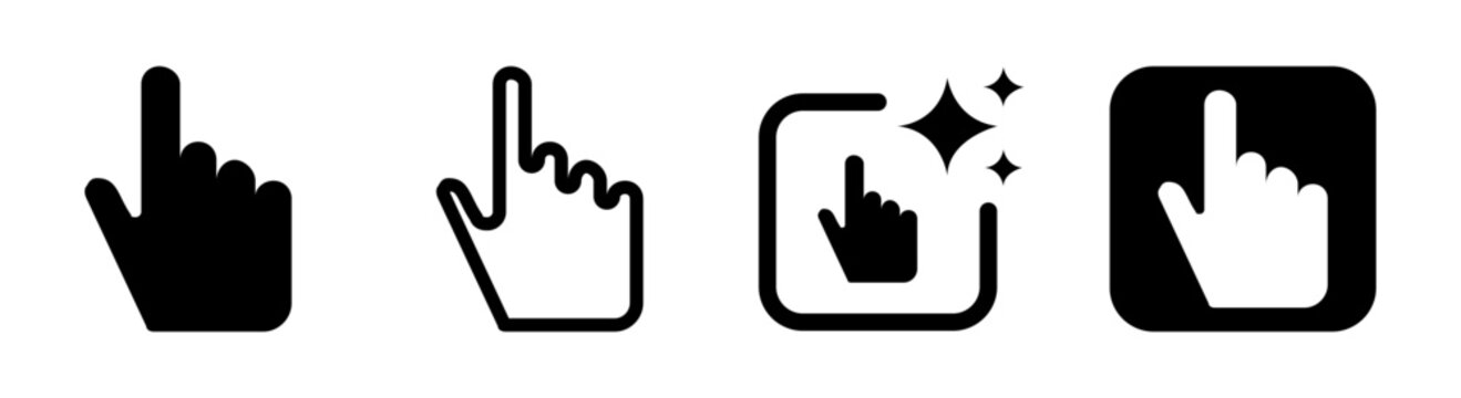 Finger pointer icon symbolizing clicks and interaction, perfect for clickable elements, web design, and user interface navigation. High-quality transparent PNG vector illustration for digital projects