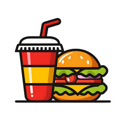 Food icon simple flat icon against transparent background Generated by Ai isolated without background