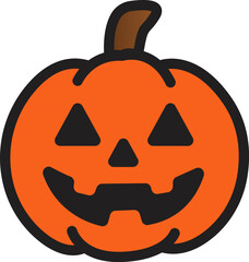 Jackolantern pumpkin suitable for halloweenthemed designs. Perfect for greeting cards, party invitations, social media posts, and decorations.