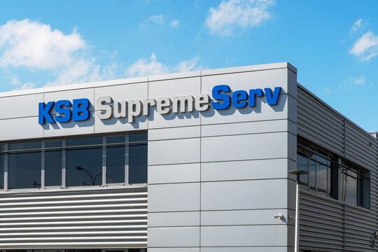 Bronisze, Poland - August 30, 2025: KSB SupremeServ company building exterior