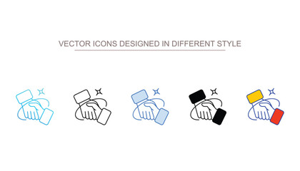 Helping hand icon design with white background stock illustration