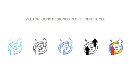 Fundraising icon design with white background stock illustration