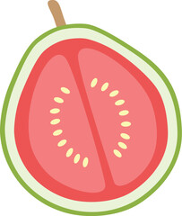 A Slice of Red Guava Fresh Fruit icon.