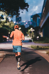 young man running on the street miami sunrise 