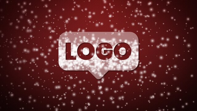 Elegant Holiday Christmas Snow Fancy Logo Reveal 