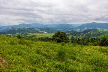 Panoramic View of the Verdant Hills Between Deba and Zumaia