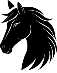 Horse head silhouette vector Illustration