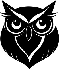 Owl on white background vector Illustration