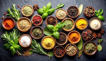 Verschieden Kr&auml;uter und Gew&uuml;rze 
