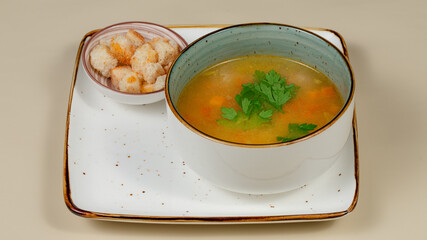 Soup bowl isolated view	