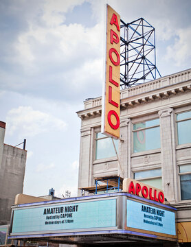 Bronx, New York City, USA; 24th June 2012: The historic and famous Apollo Theater in the Harlem District of New York City. An important part of African American entertainment history and culture