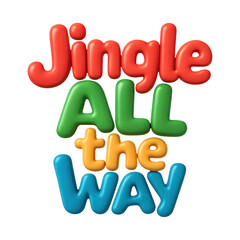 PNG Colorful festive holiday typography.