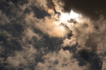 sunset sky with clouds